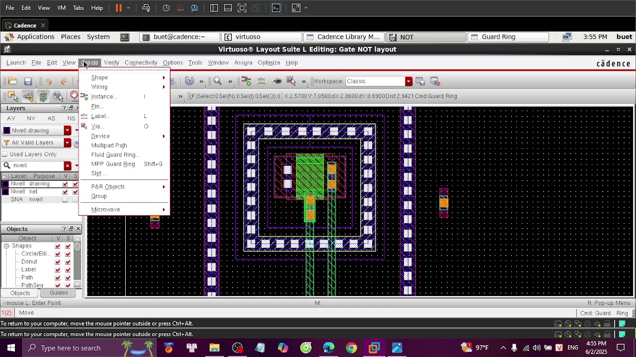 Bài 8.2. Layout cổng NOT