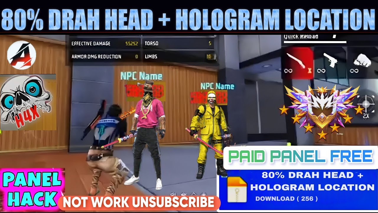 Free Fire Headshot Panel Npc Name | ff injector Panel Mobile FF |Free Fire Hack Panel Free Fire Ob52