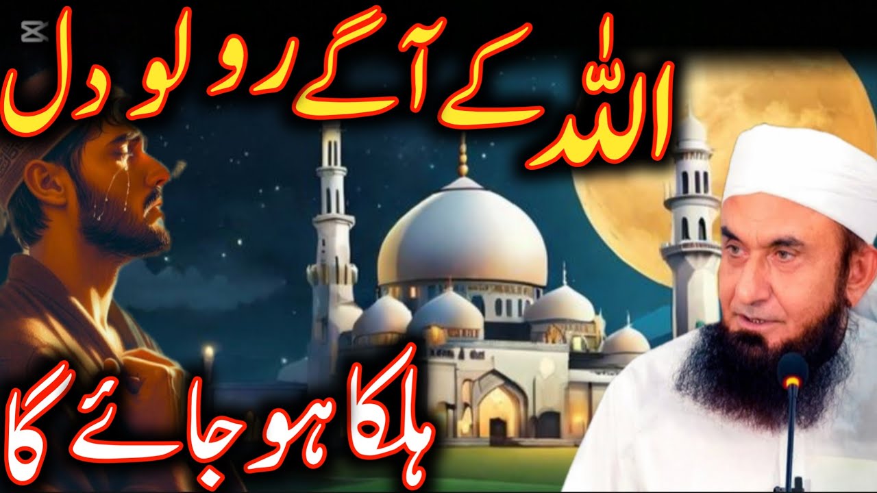 allah ka agy ro lo dil halka ho jayega moulana Tariq Jameel Allah is life 