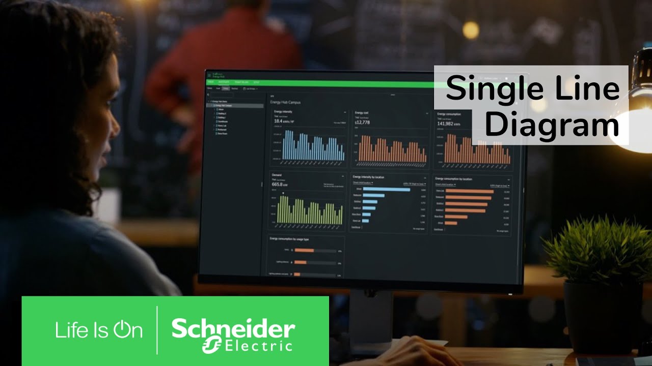EcoStruxure Energy Hub — однолинейная схема | Schneider Electric