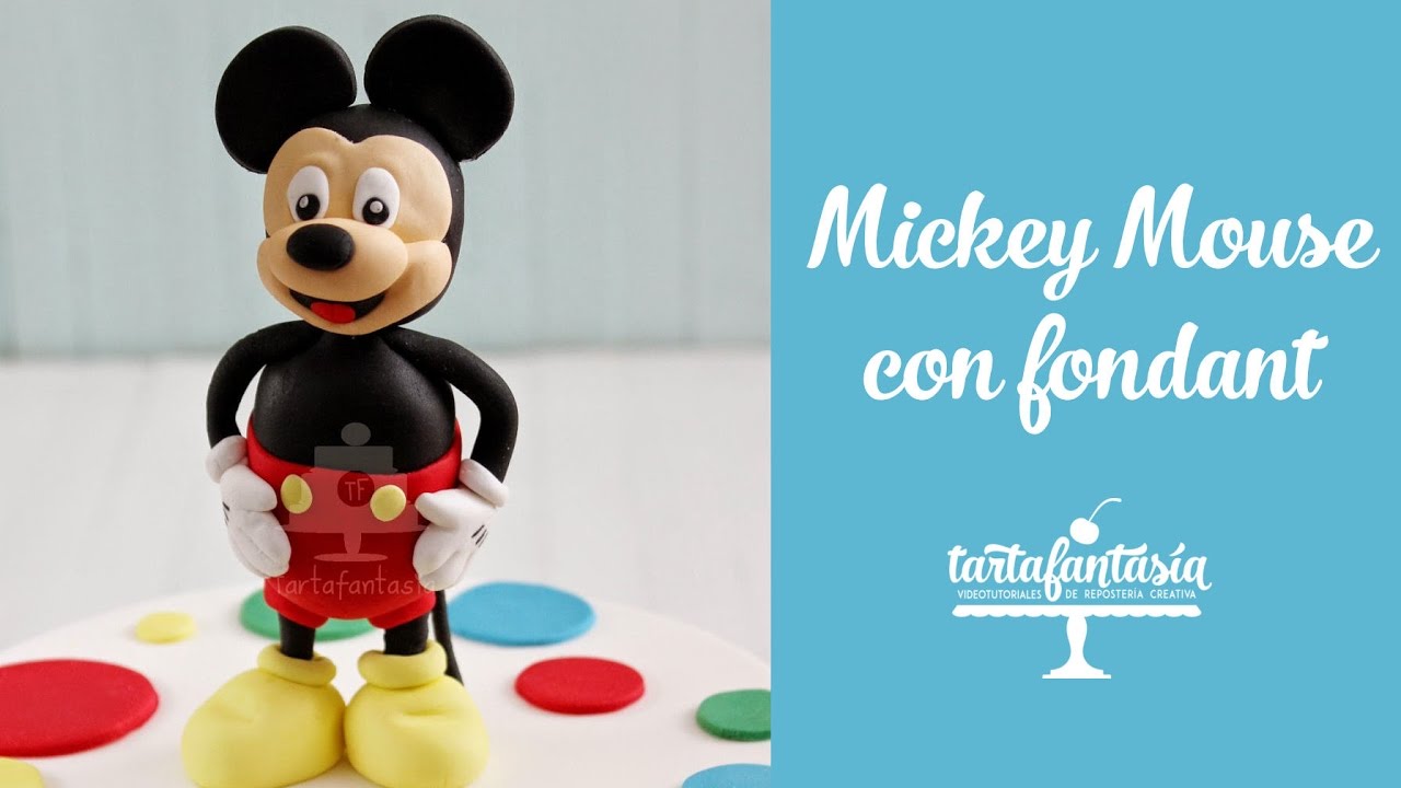 Como hacer a Mickey Mouse con Fondant