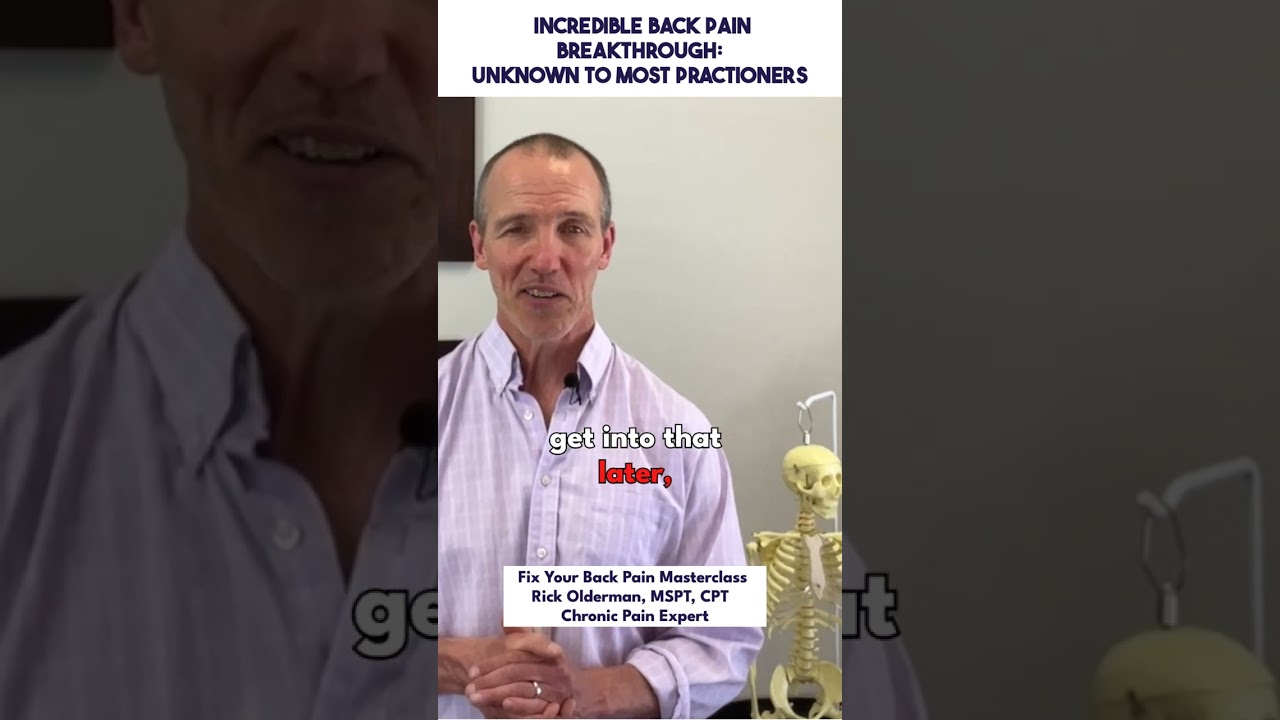 Discover in my free masterclass a clinically tested approach to solving chronic back ...