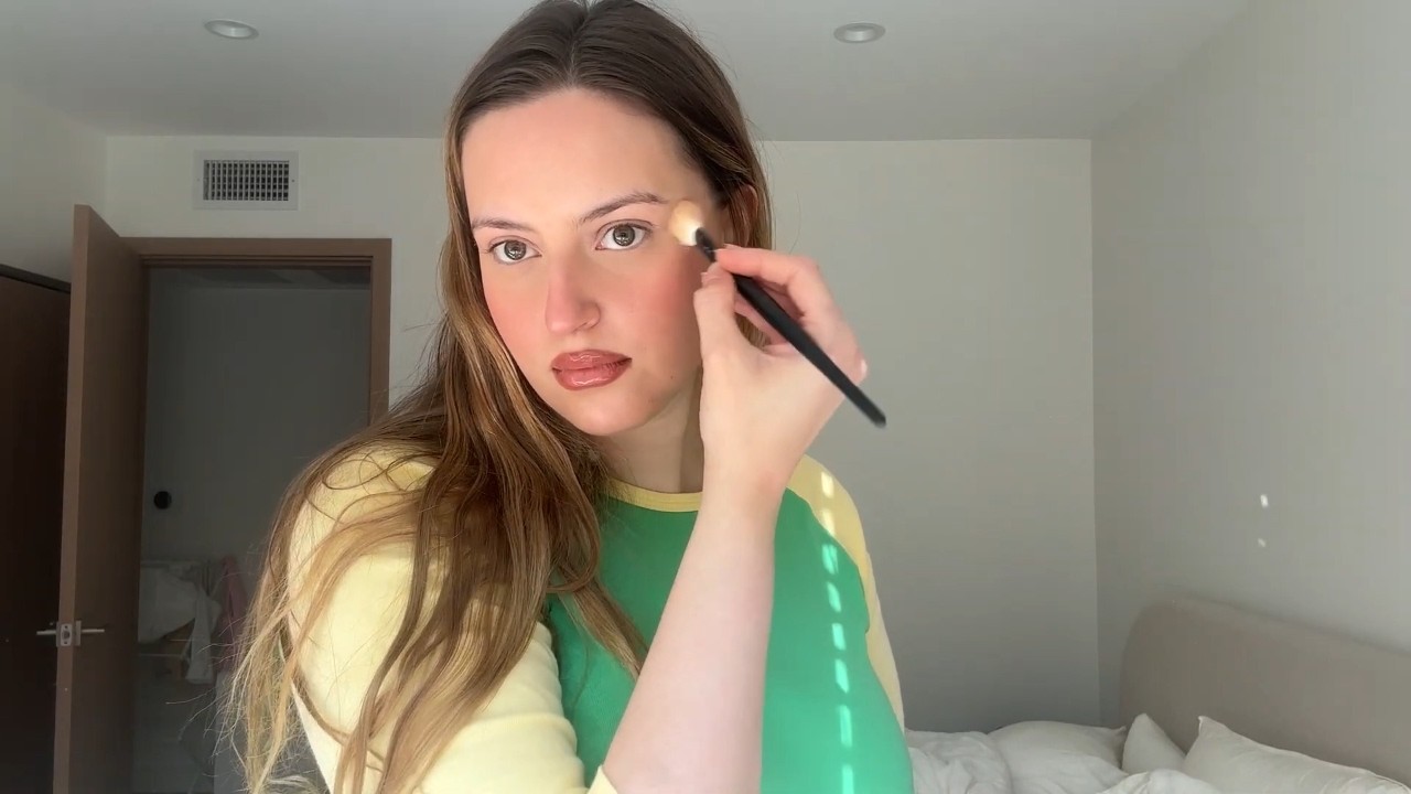 easy rosy daytime makeup look