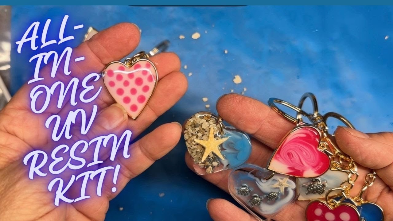 NEW TO UV RESIN? YOU NEED THIS KIT! Watch me make my first UV resin keychains! #letsresin