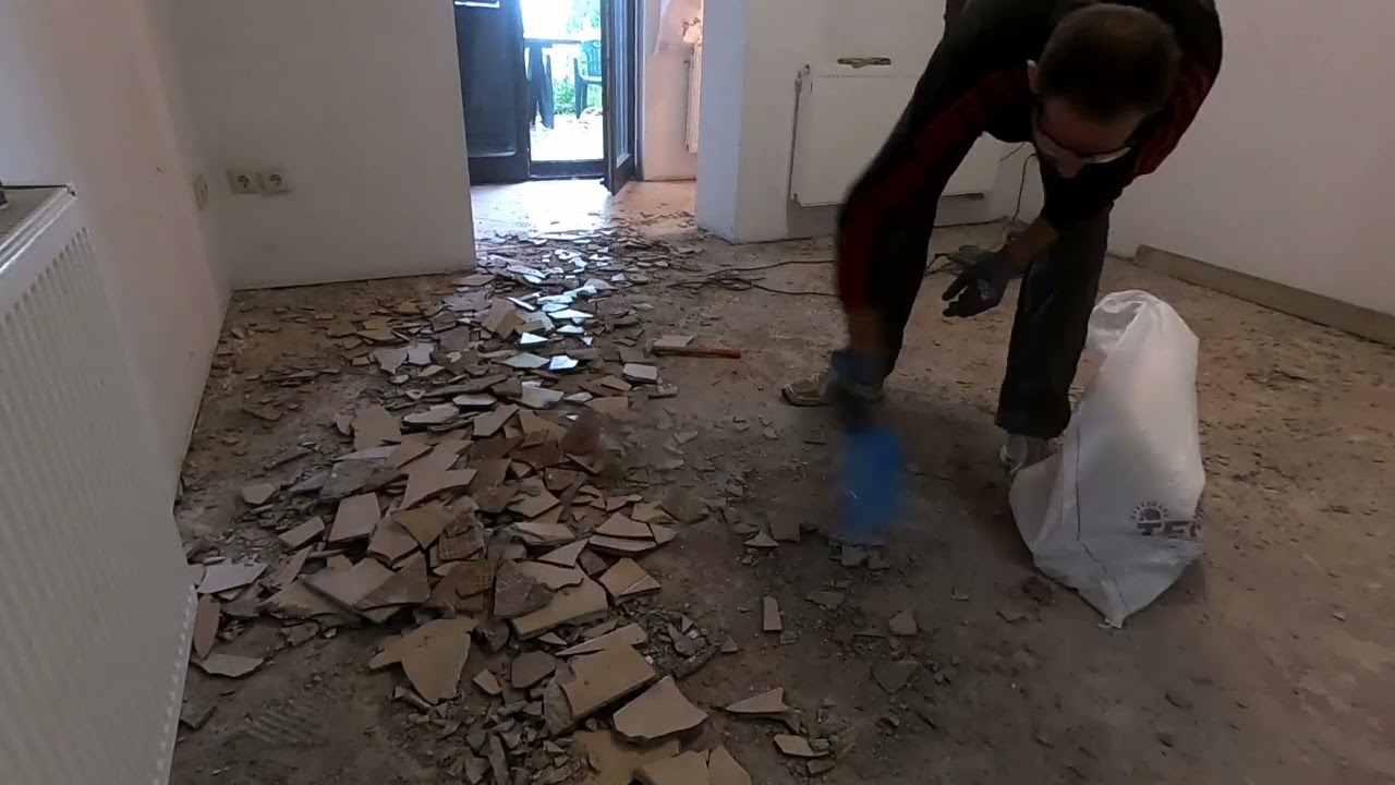 Skidanje stare keramike, priprema poda za hidroizolaciju i pločice