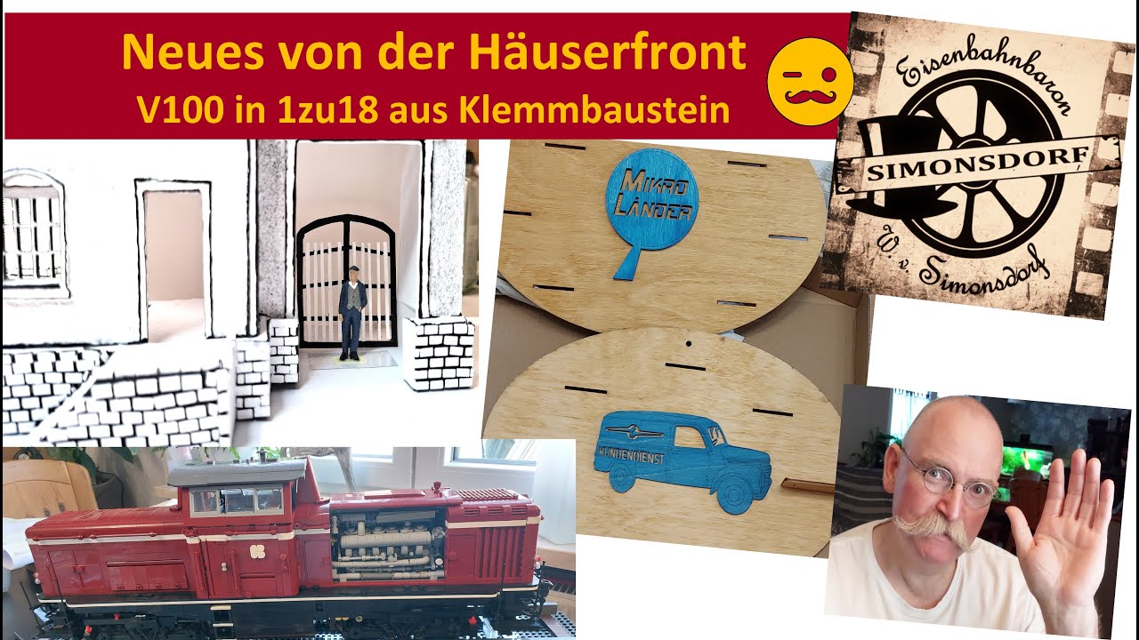 Der Häuserbau geht weiter - Schöne Framo-Regale von Busch - V100 in 1:18 in Noppensteine