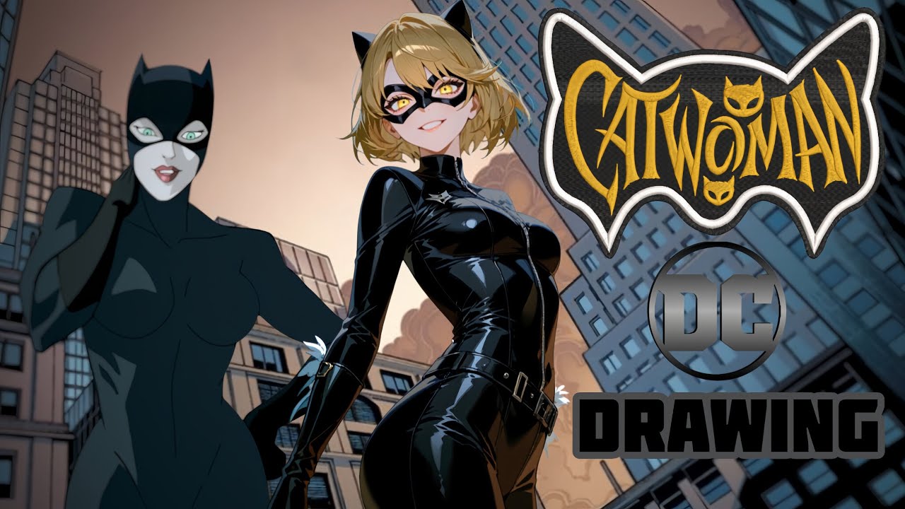 HOW TO DRAW ( CATWOMAN ) STEP BY STEP EASY TUTORIAL 