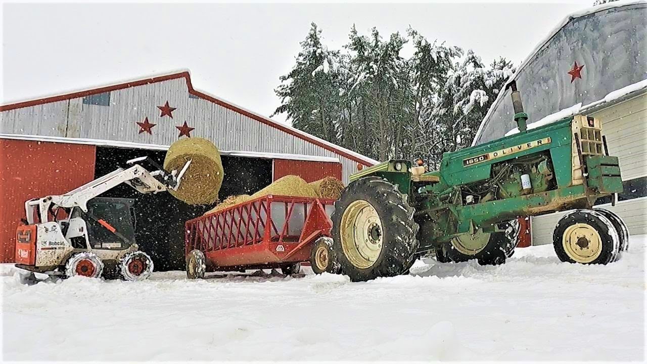 Bringing Out The BIG Hay Bales for Winter!
