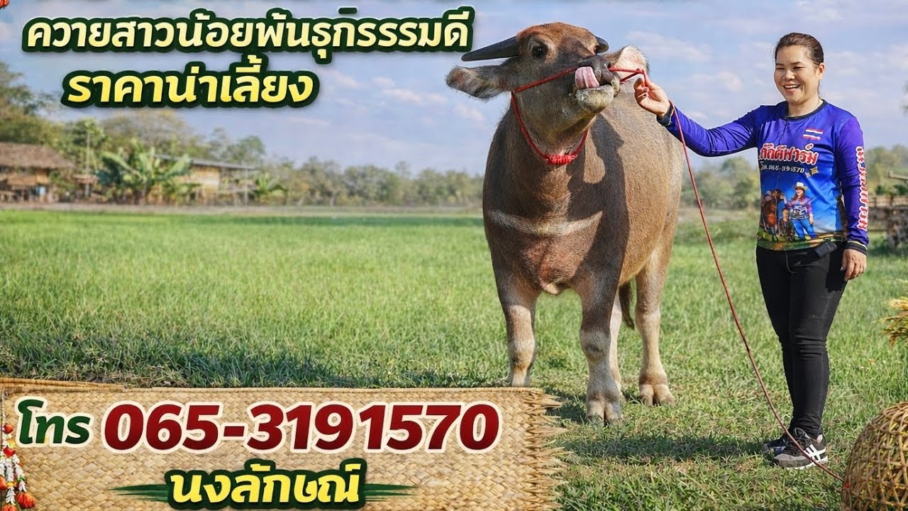 💥แม่ลูกแคระ,ควายสาวน้อยพัฒนากว่า7ตัว,065-3191570นงลักษณ์ น.ภักดีฟาร์ม อ.ชื่นชม จ.มหาสารคาม