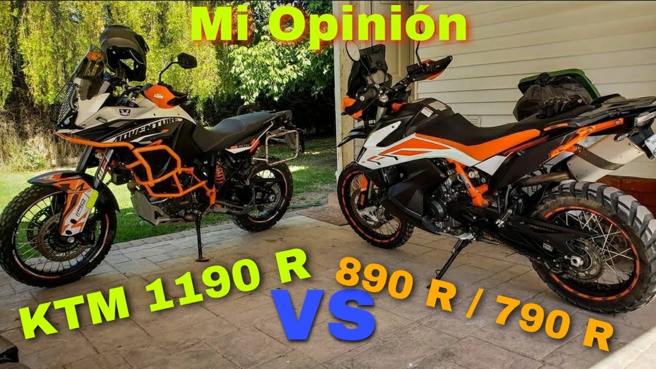 KTM 890 / 790 R vs 1190 R / 1090 R y 990 R