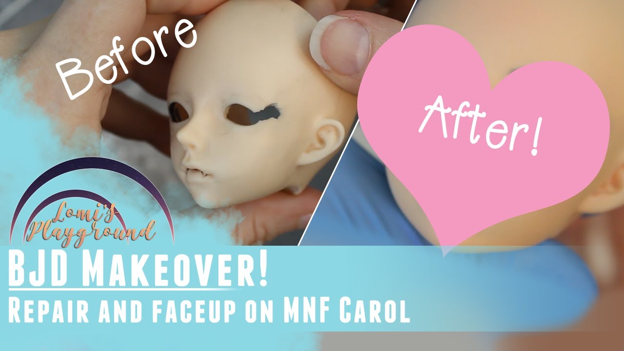 BJD Makeover! Repair and faceup on a Minifee Vampire Carol