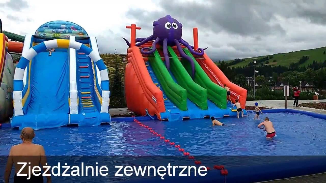 Aquapark Termy Bania - zjeżdżalnie wodne dla dzieci latem