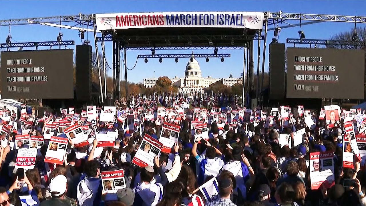 Thousands Rally for ‘March for Israel’ at National Mall in D.C.