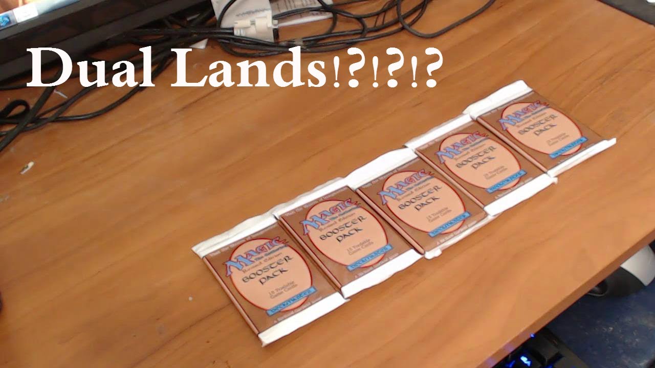 MTG Revised Edition 5 Booster Pack Opening. Dual Lands?