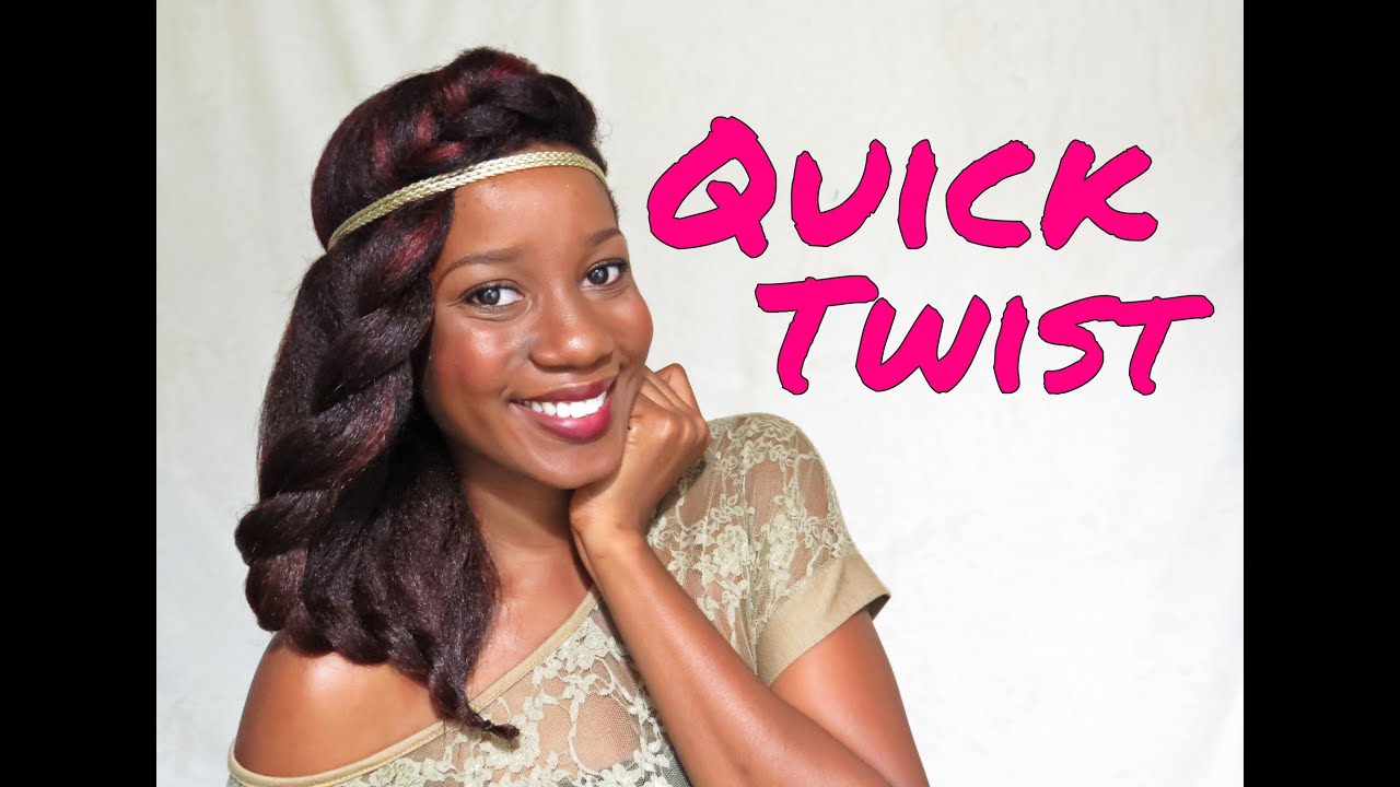 QUICK TWIST TUTORIAL | Protective style for boring flat iron, lazy days and everything in between