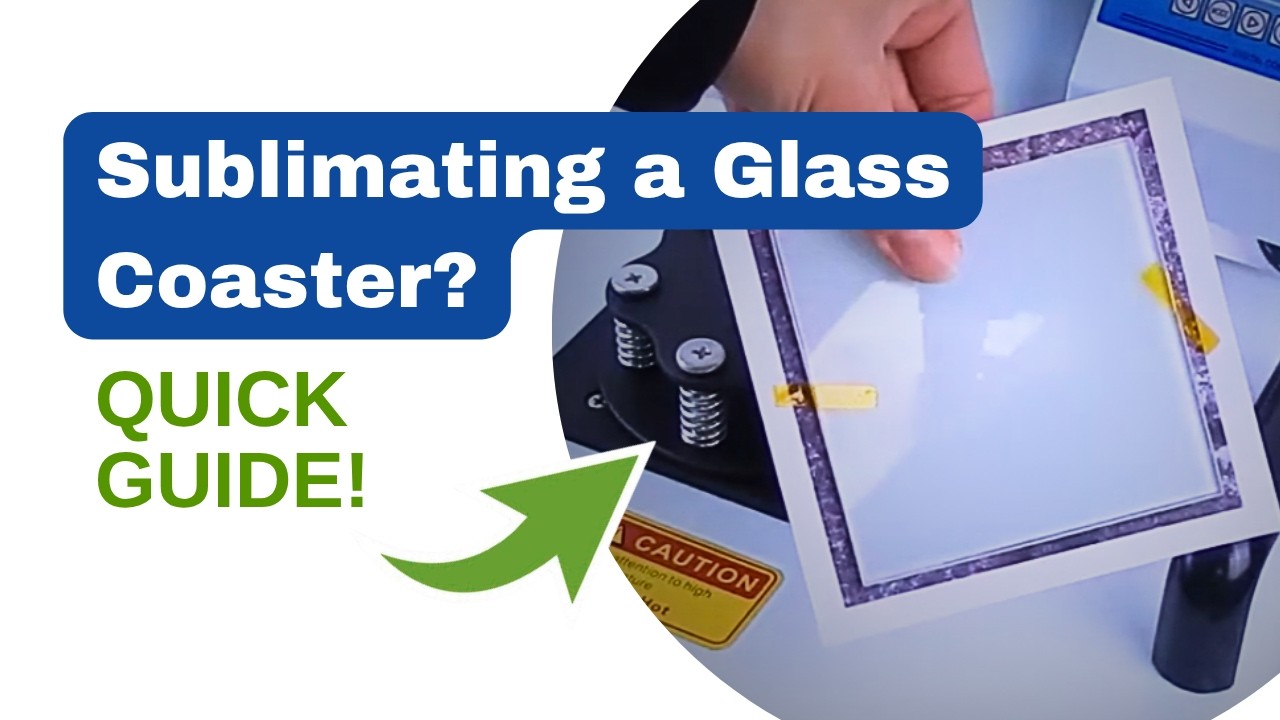 How to press a Glass Coaster Tile using a sublimation heat press