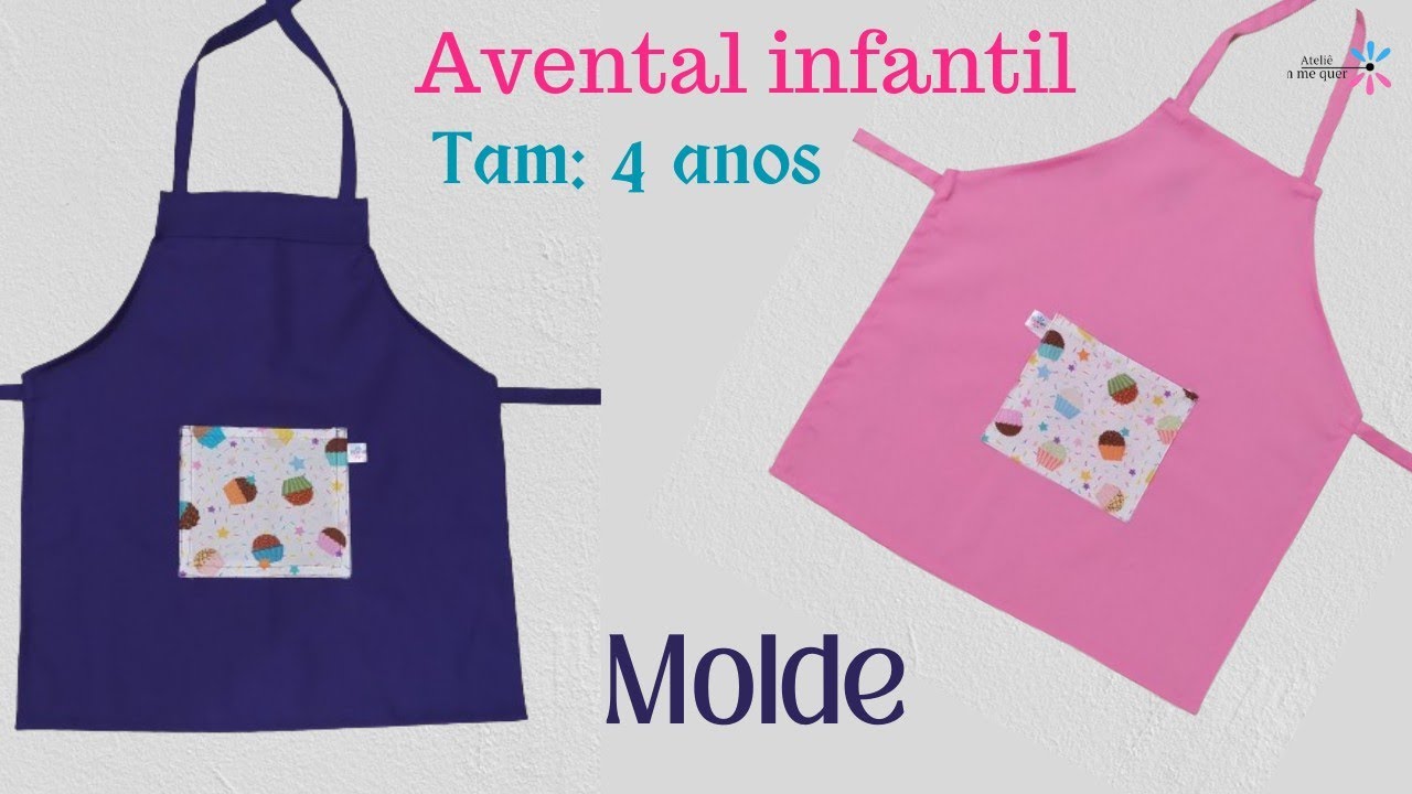 como fazer avental infantil com molde 4 anos,