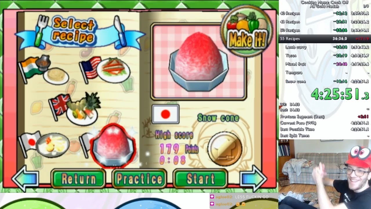 [Former WR] Cooking Mama Cook Off- All Gold Medals in 4:30:41
