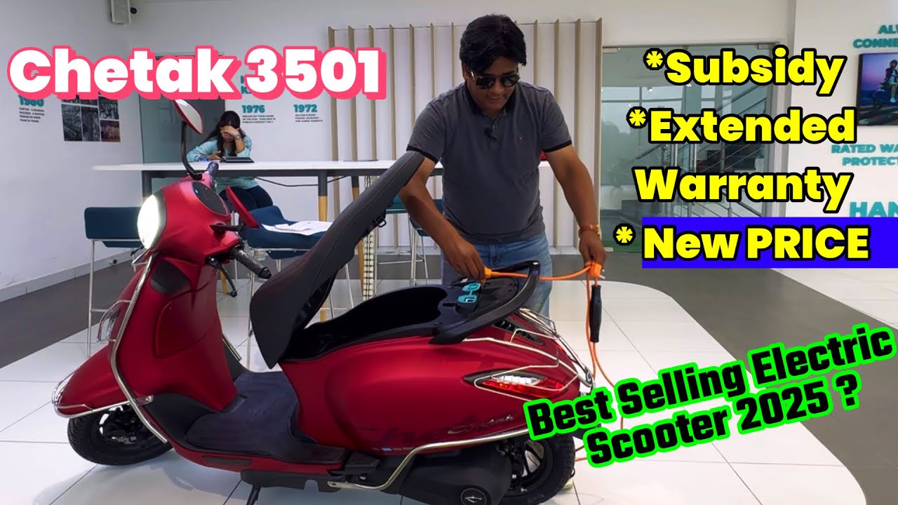 Bajaj Chetak 3501 Electric Scooter | Extended Warranty, Subsidy, Features & Full Details 2025 