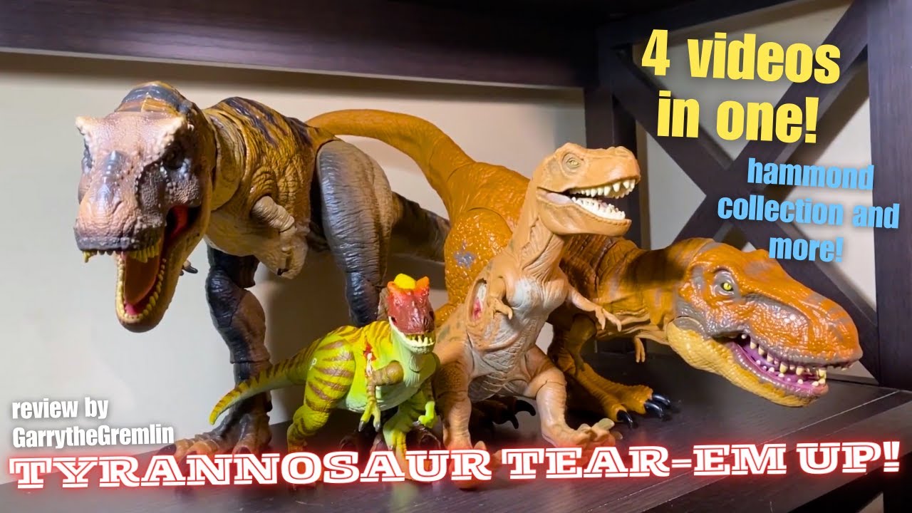 Which T-rex toy is the best? Four Tyrannosaurus Rex videos in one! review by GarrytheGremlin