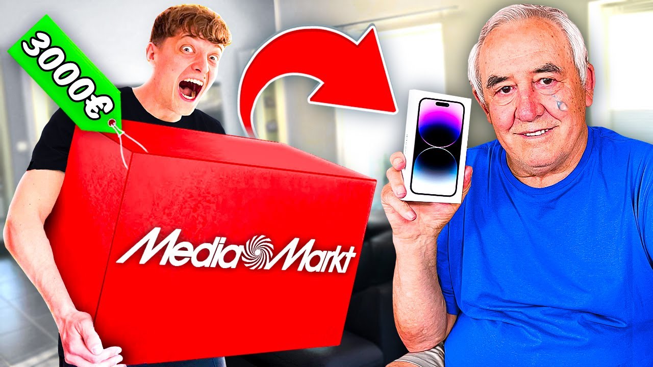 3000€ MEDIA MARKT Mystery Box MEINEM OPA SCHENKEN! 😱