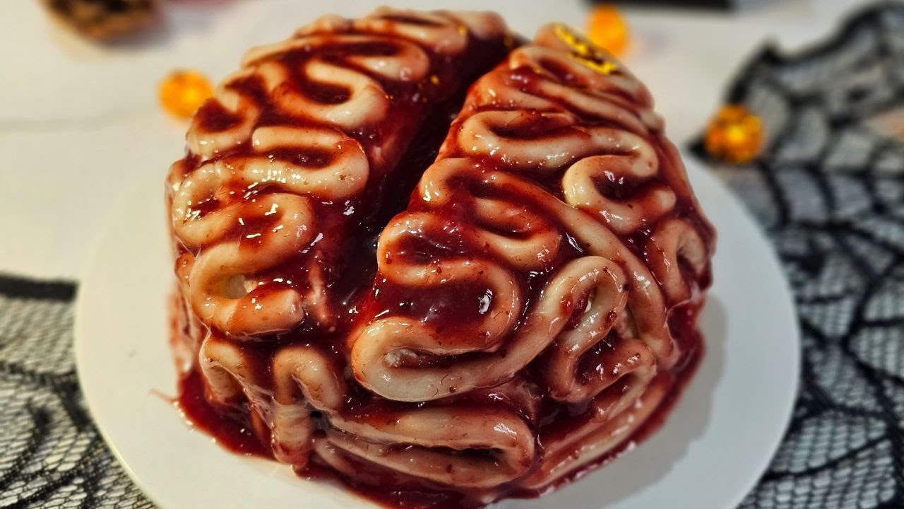 Gâteau Cervelle Halloween - Recette Facile et Effrayante | Brain Cake Sanglant