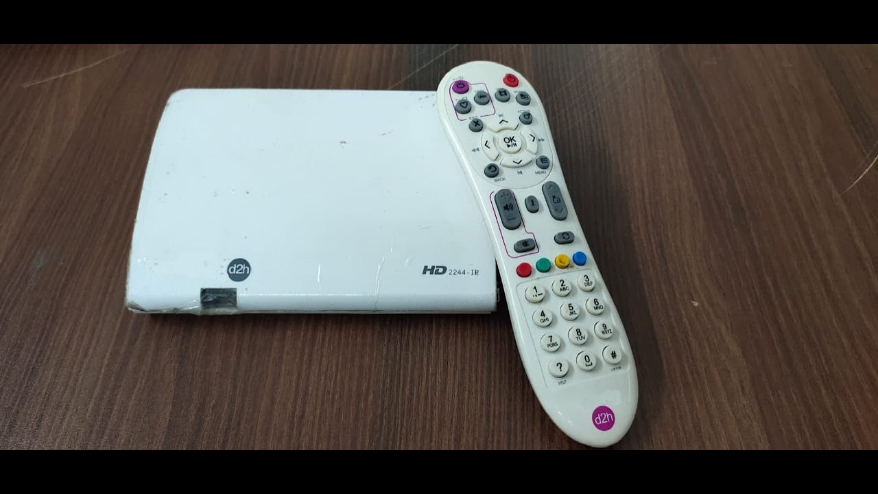 Menu Navigation of d2h HD Digital Set Top Box 2244 IR