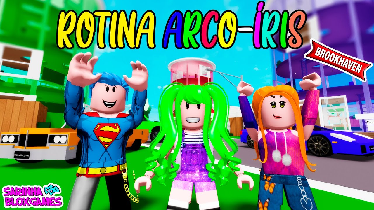 ROTINA COLORIDA DA FAMÍLIA BLOXGAMES - BROOKHAVEN 🏡 RP | Roblox