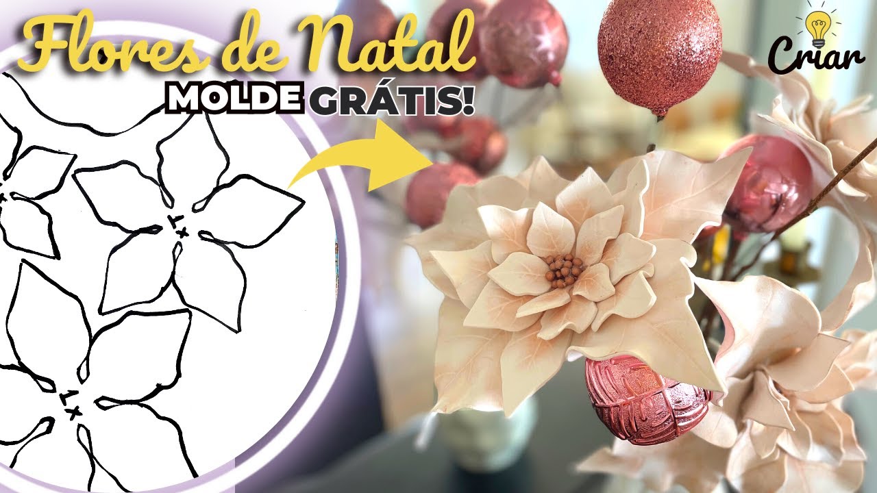 COMO FAZER FLORES DE NATAL? Com E.V.A! Faça você mesmo!