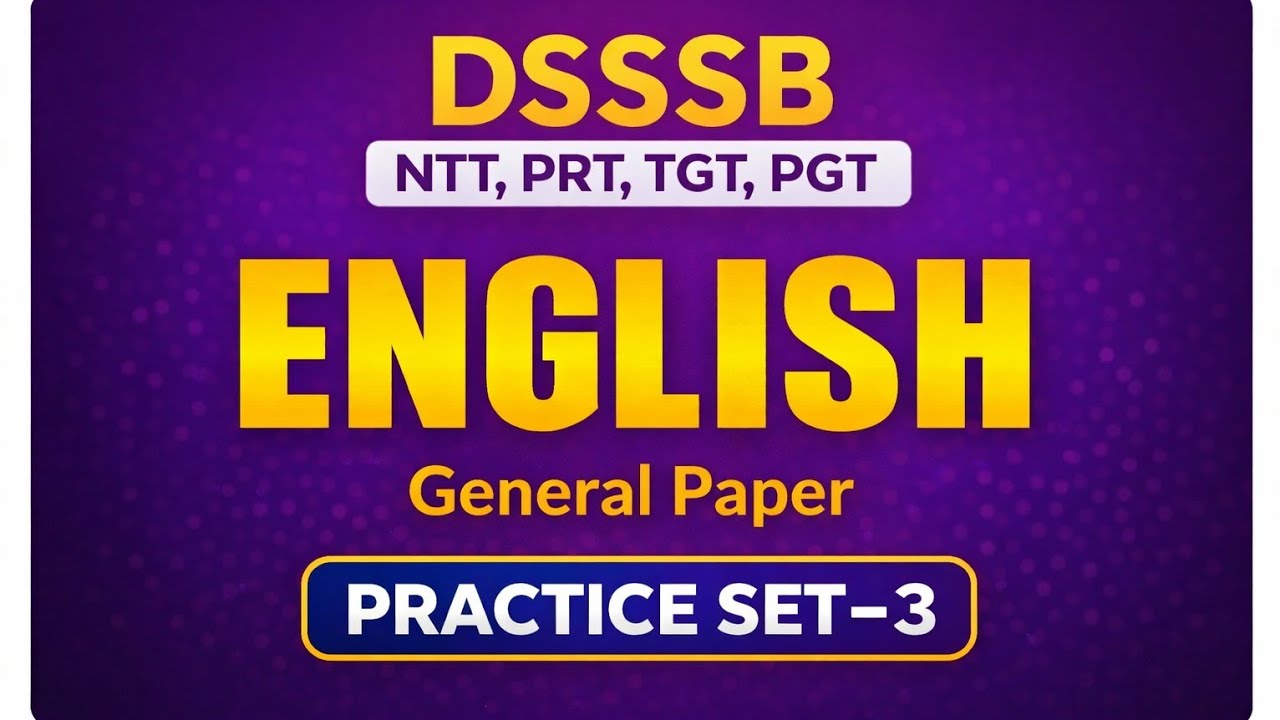DSSSB English Practice BATCH | Important Questions for competitive exam preparation. 