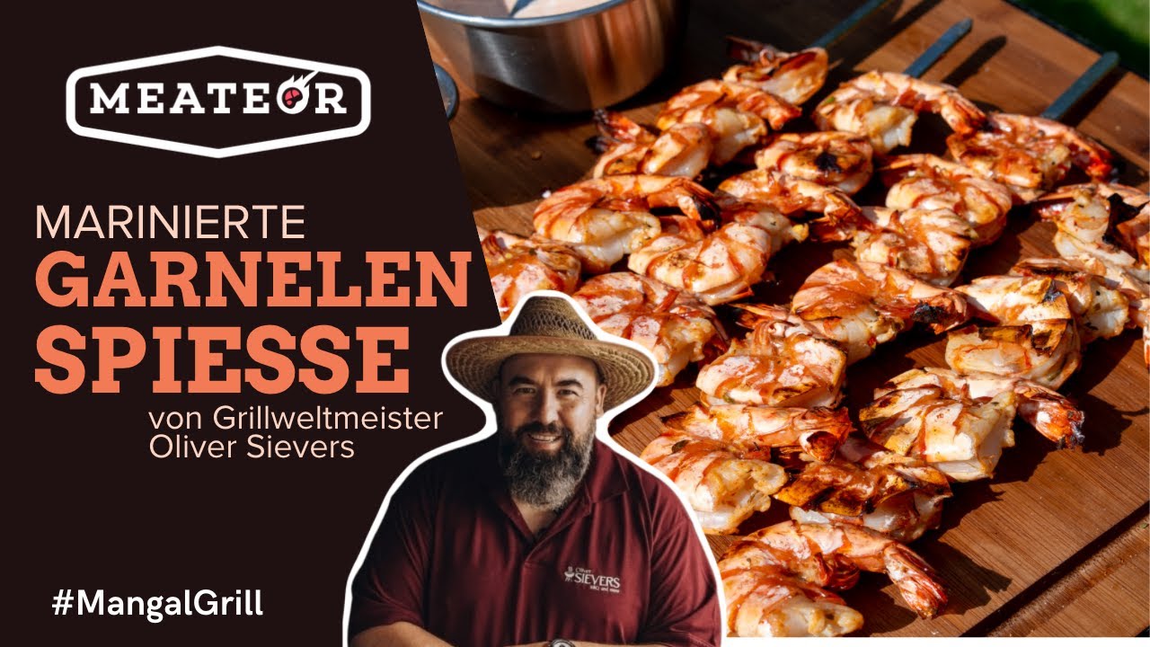 Garnelenspieße vom Meateor Mangalgrill | ein Rezept von Grillweltmeister Oliver Sievers