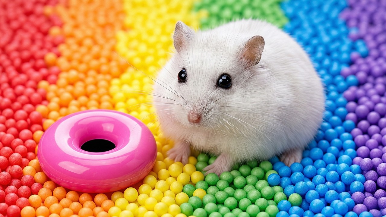 🐹 Hamster Escapes the Rainbow Maze [OBSTACLE COURSE]