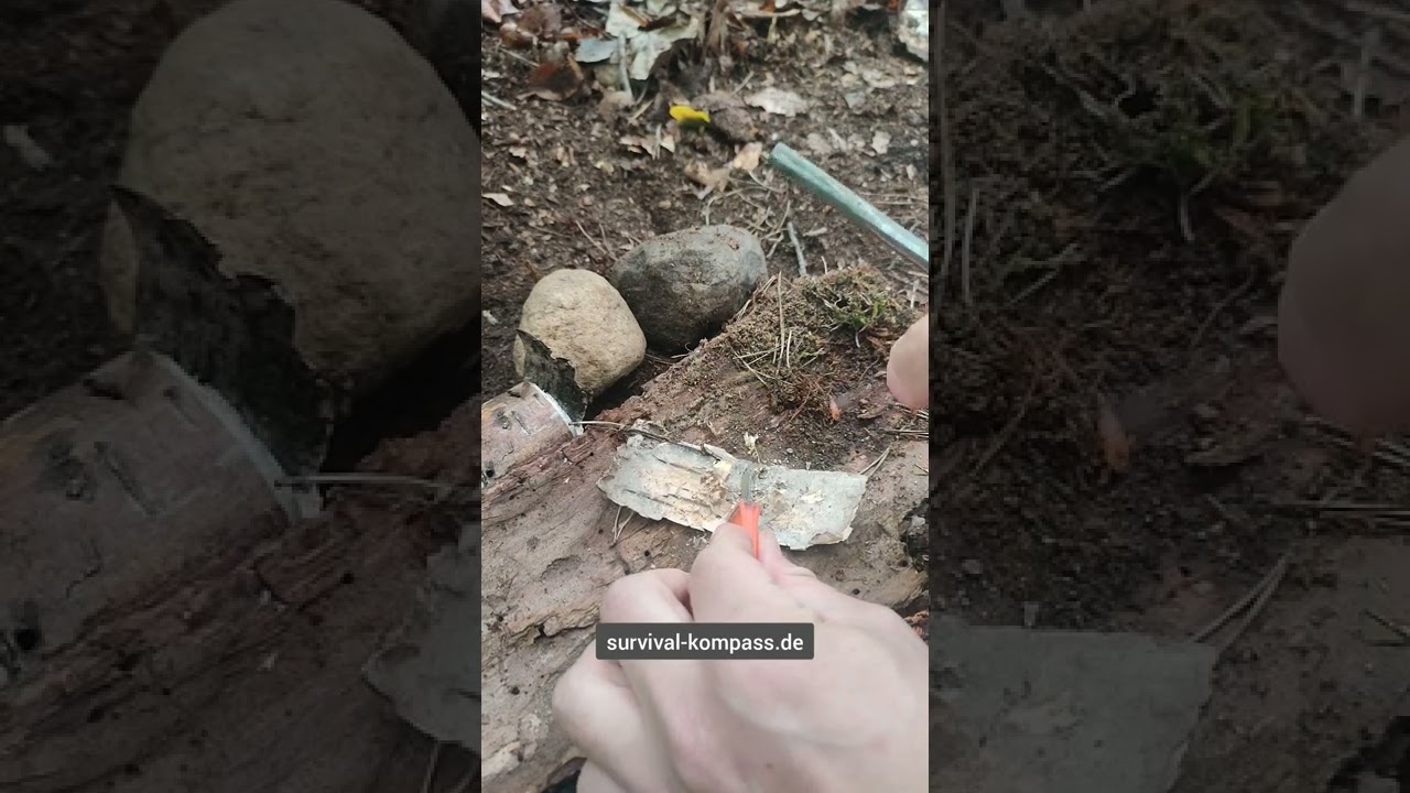 Mit dieser Methode machst du todsicher mit dem Feuerstahl dein Feuer an. [Bushcraft, Survival Trick]