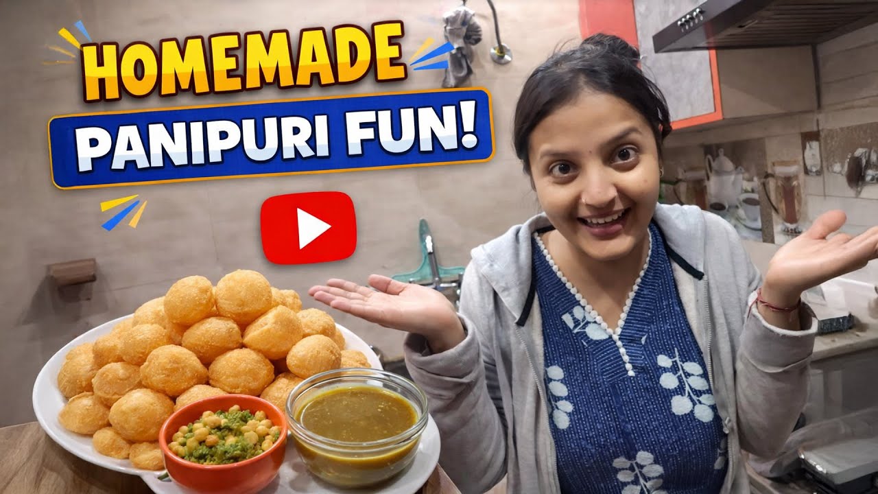 Homemade Panipuri Challenge! 🥟 | Stone Paper Scissors Game ✂️  