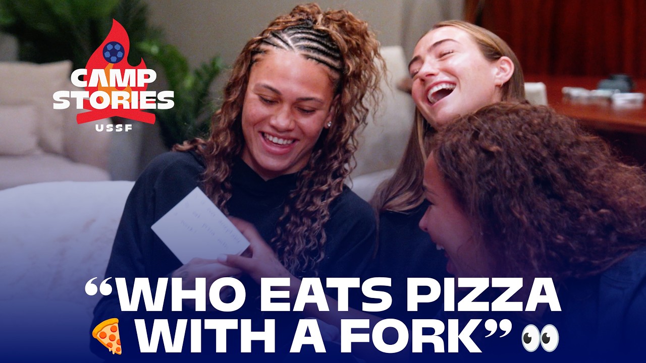 Trinity, Coop, & Tara | Special Guests, Memes & More | USWNT Camp Stories ⛺️