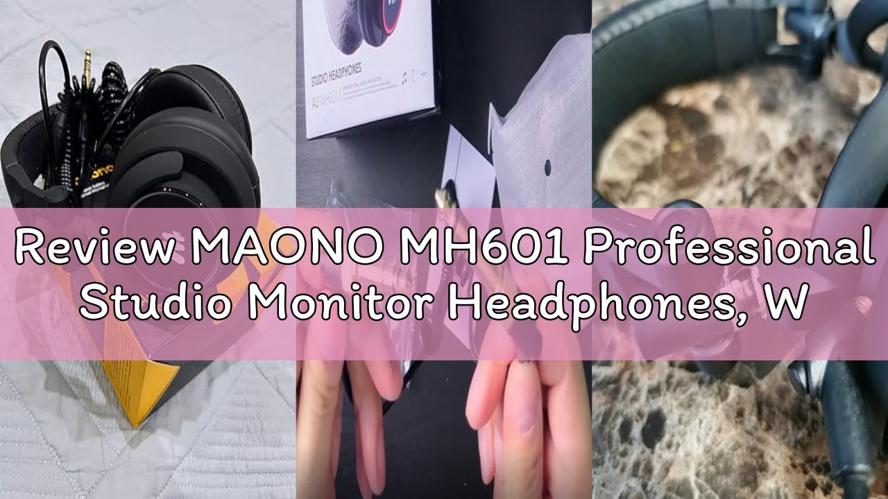 Review MAONO MH601 Professional Studio Monitor Headphones, Wired Closed Back Over Ear DJ Headset wit