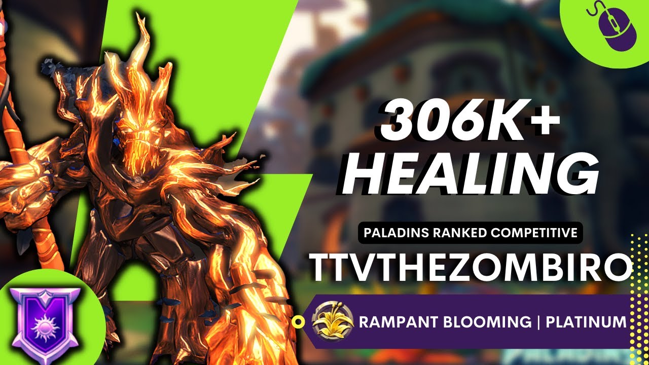 306K+ Healing Grover The Best Support TTVTheZombiRo (Platinum)  Paladins Ranked Competitive