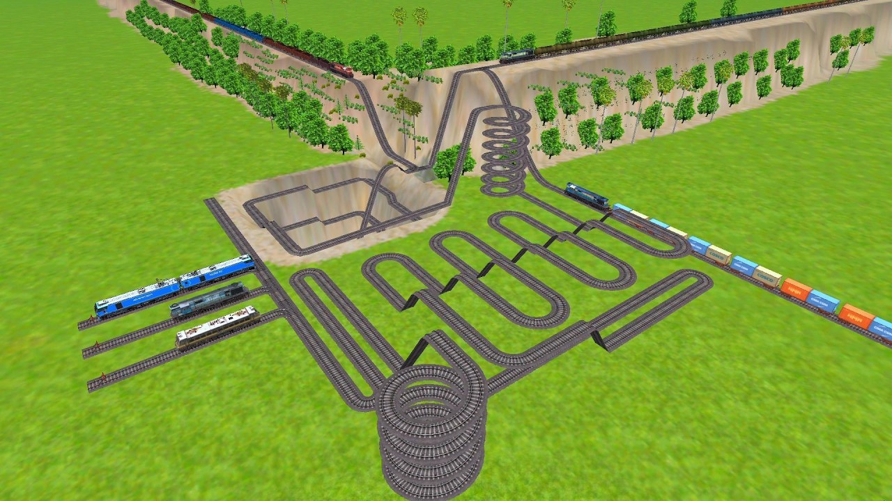 ALL TRAINS CROSSING 🩷FOR SQUARE RAILROAD TRACKS ZIG ZAG TRACKS || train simulator classic 