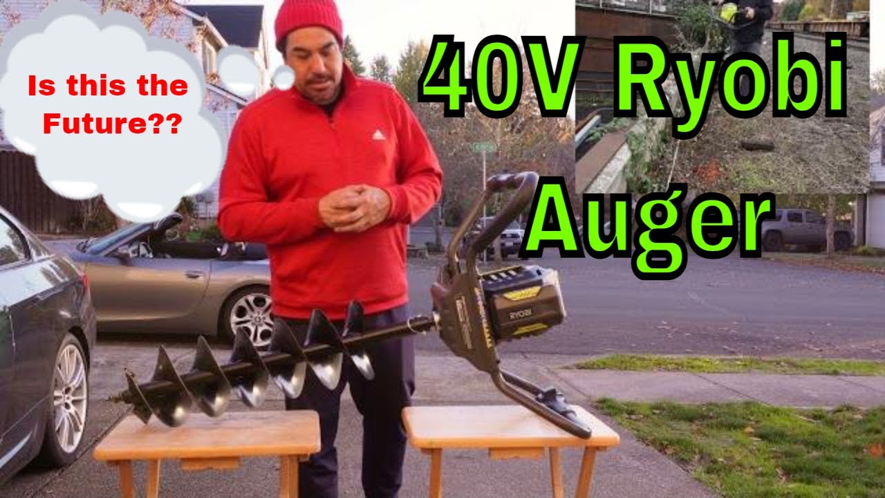 Ryobi 40-Volt HP Brushless Earth Auger with 8