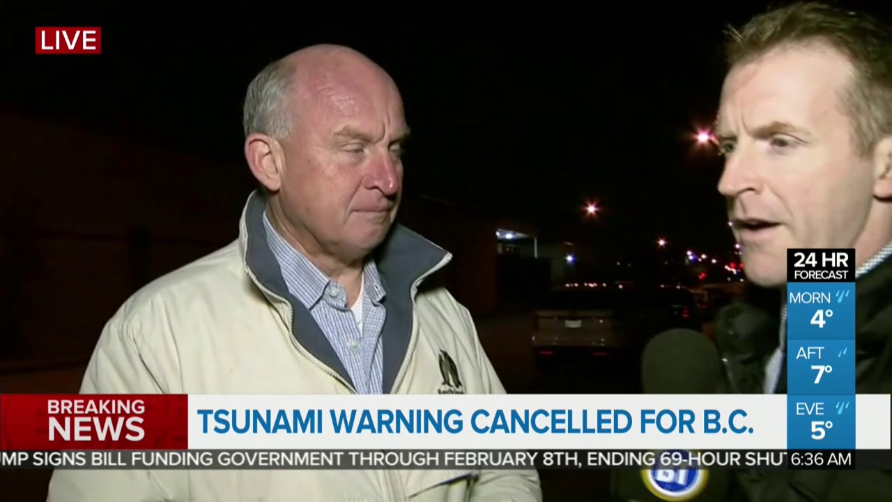 Public Safety Minister Mike Farnworth on BC tsunami warning response