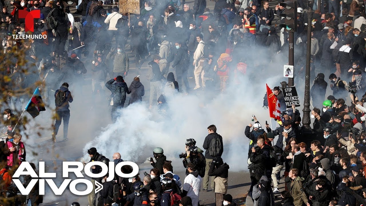 Huelga nacional en Francia contra la reforma de las pensiones | Al Rojo Vivo | Telemundo