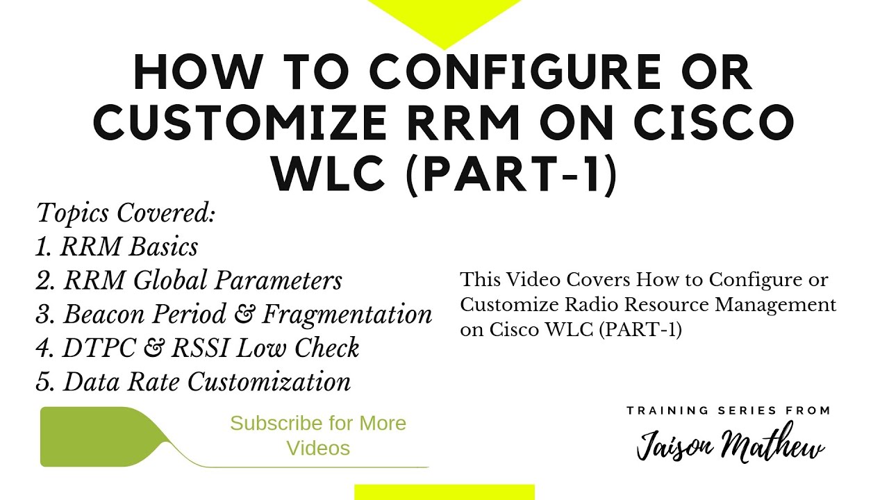 Как настроить RRM на Cisco WLC (ЧАСТЬ 1)