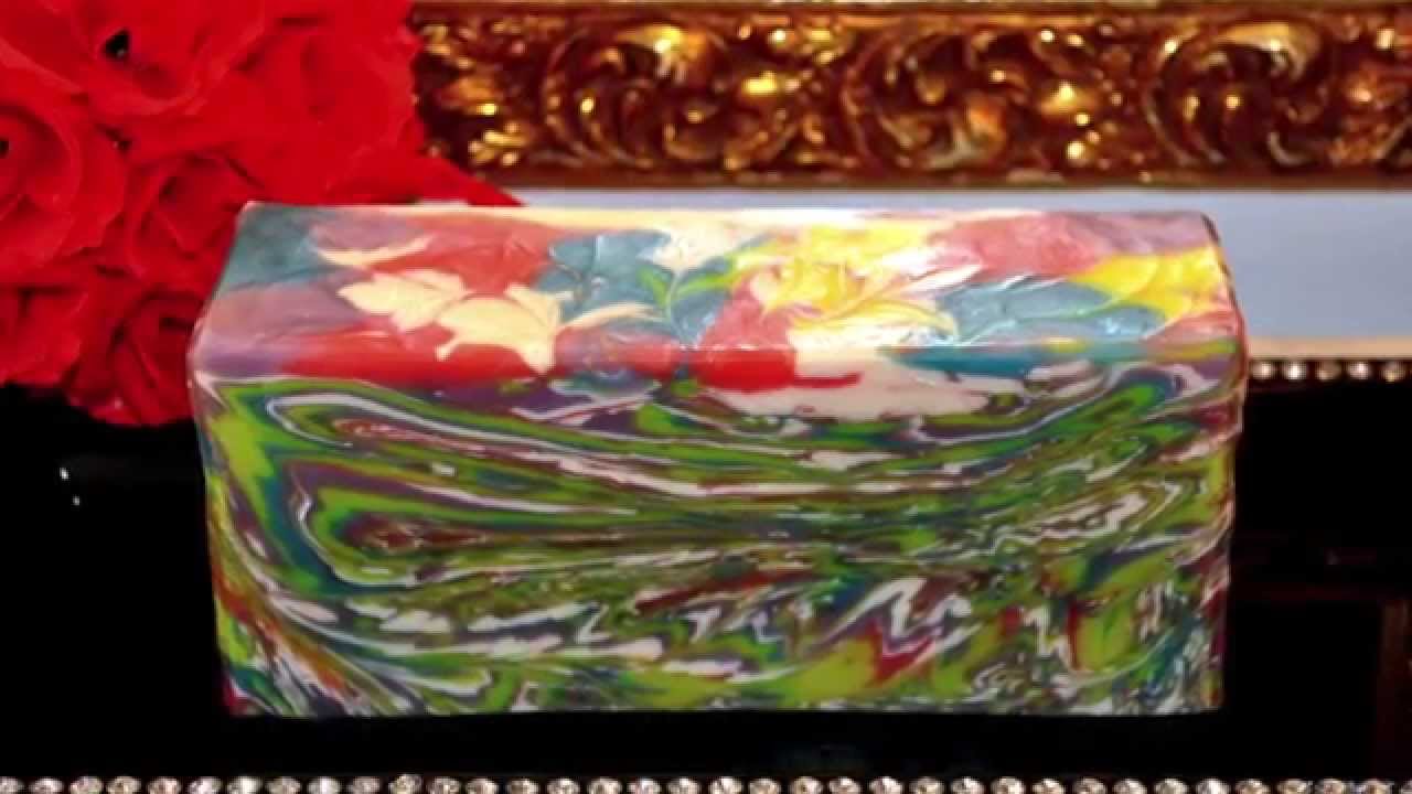 Over The Rainbow Hot Process Soap - Clyde Slide Technique