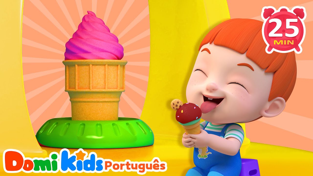 Sorvete Song🍦 | Canções Infantis de Comida | Canções Infantis | Domi Kids em Português