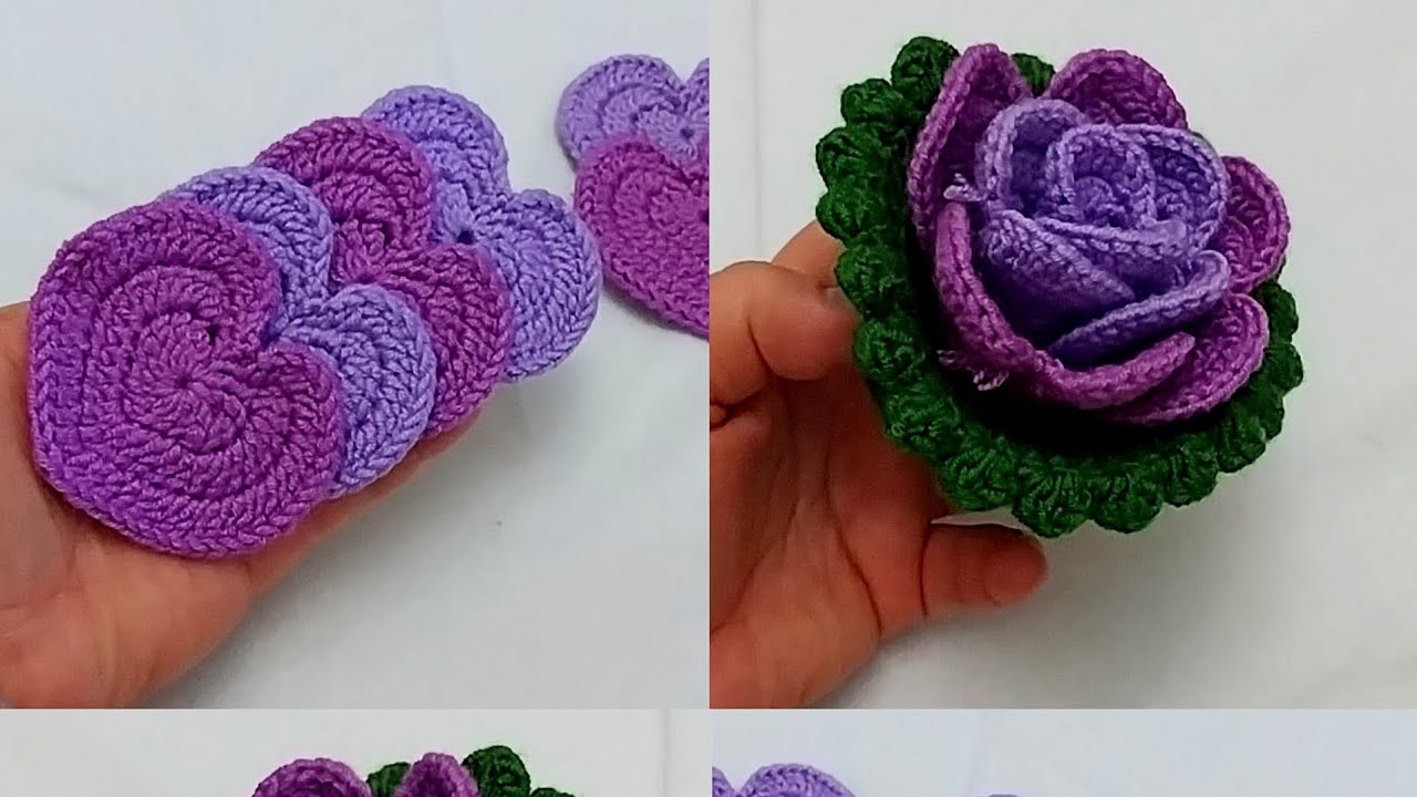 “Crochet Heart Coaster and Plant Pot | Easy DIY Crochet Home Decor”