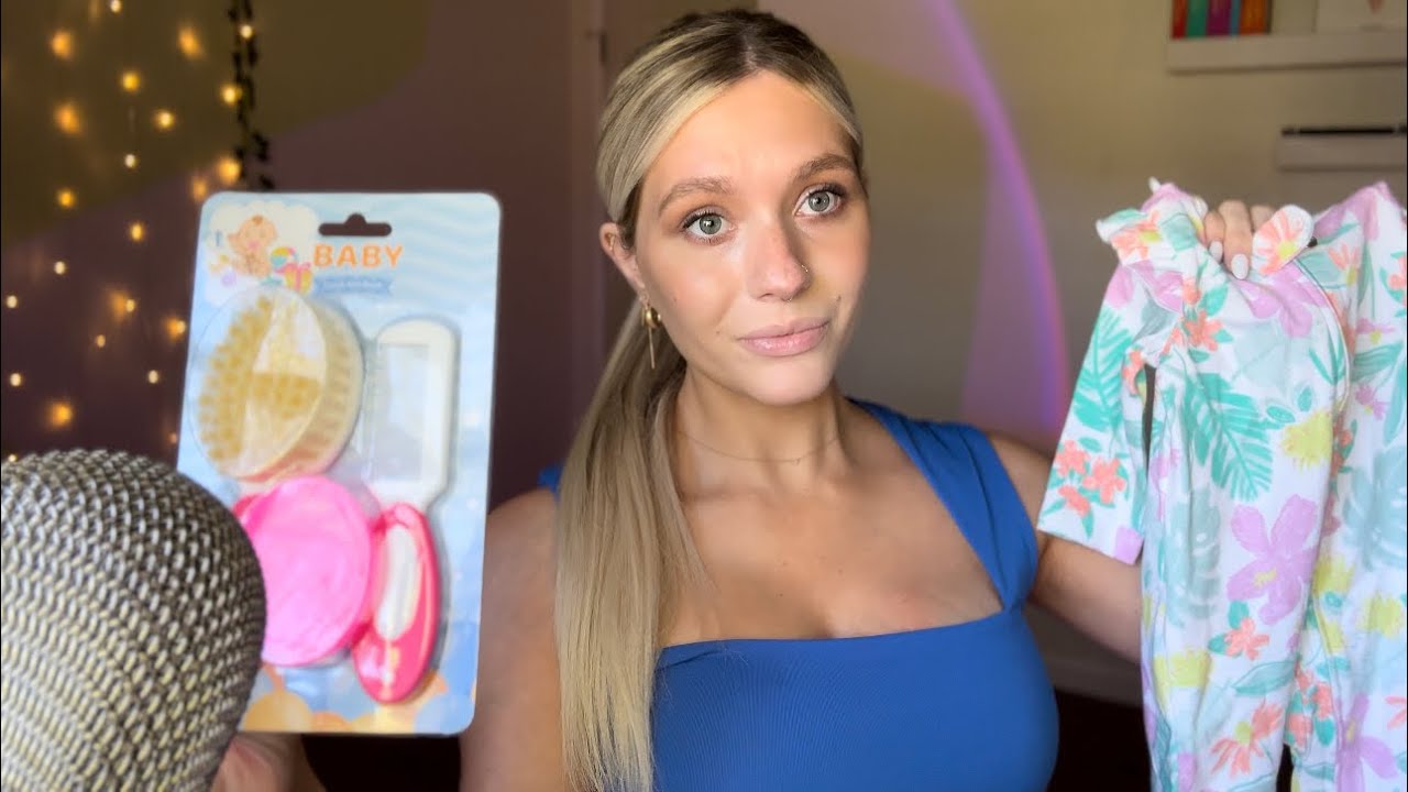 ASMR| Bumpdate and Show and Tell of Baby Items (Tracing, Over Explaining, Whispers)