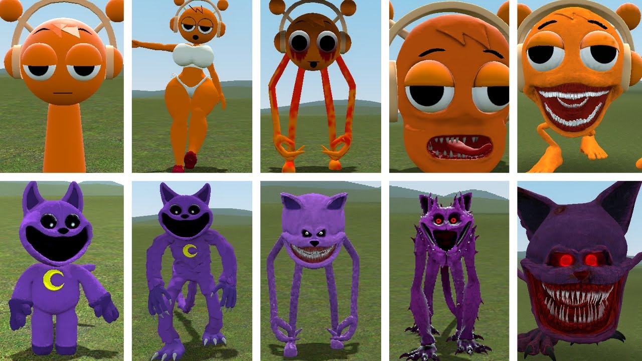 I DISCOVERED NEW EVOLUTIONARY FORMS OF THE KING SPRANKY OREN VS CATNAP FAMILY TEAM IN GARRY'S MOD!
