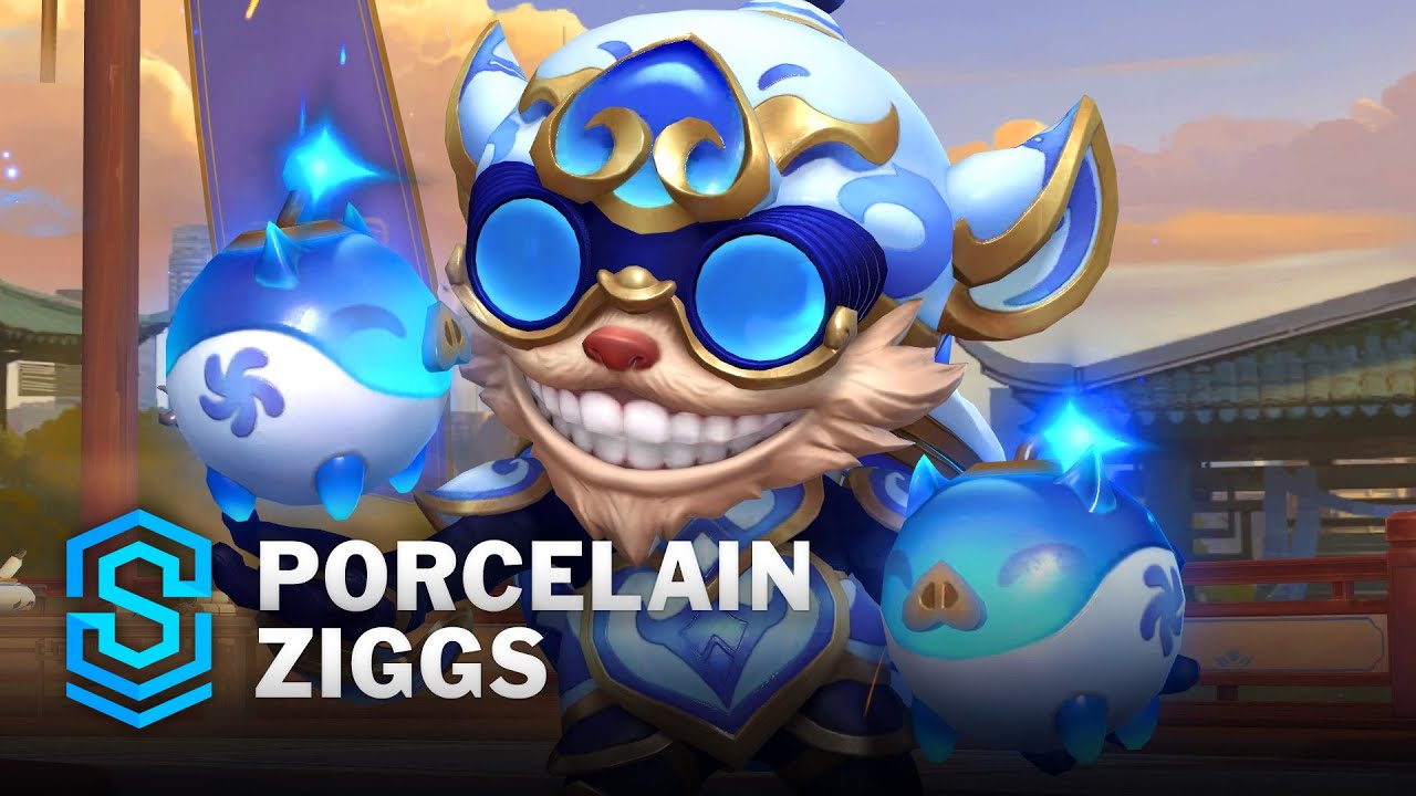 Porcelain Ziggs Wild Rift Skin Spotlight