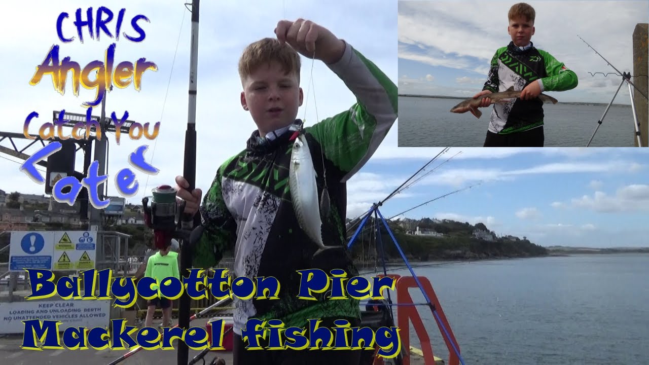 Ballycotton Pier fishing for mackerel . Co-Cork