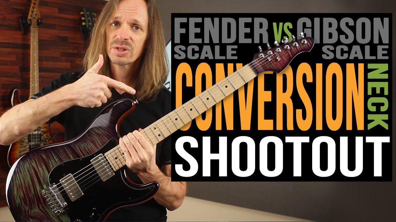 Гриф с преобразованием шкалы Fender и шкалы Gibson
